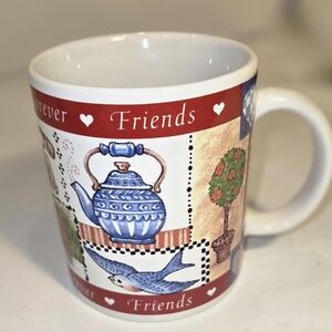 Vintage Avon  Forever Friends Ceramic Coffee Mug Cup W/Butterfly Inside Thailand